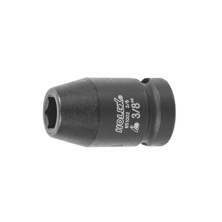 Holex Impact Socket, 1/2 inch Drive, 6 pt, 3/8 inch 651002 3/8